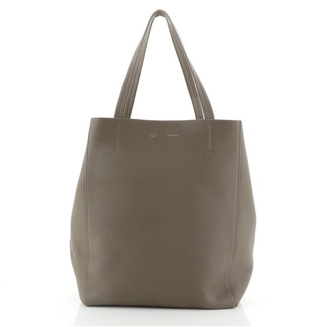 Celine Cabas Phantom Cabas Large Gray Leather Tote
