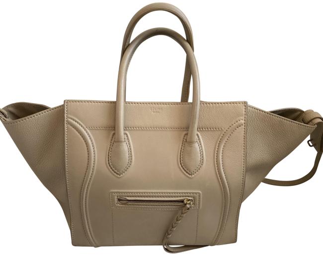 Celine Cabas Phantom Luggage Beige Leather Tote