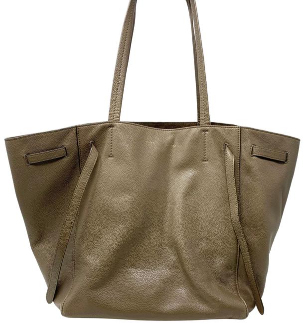 Celine Cabas Phantom Medium Cabas Taupe Leather Tote