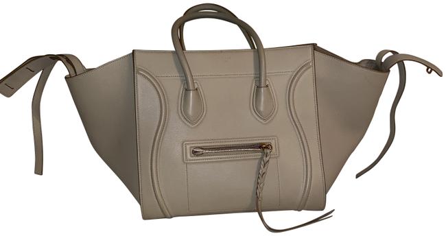 Celine Cabas Phantom Medium Nude Calfskin Leather Tote
