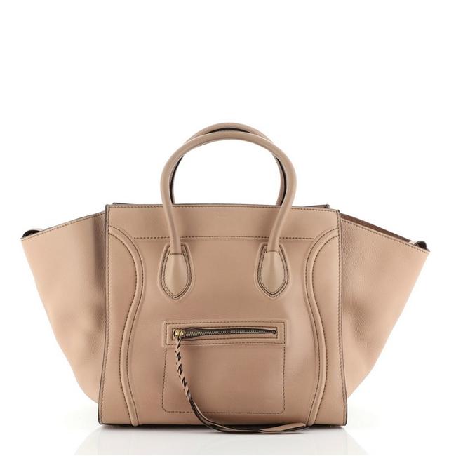 Celine Cabas Phantom Smooth Medium Pink Leather Tote