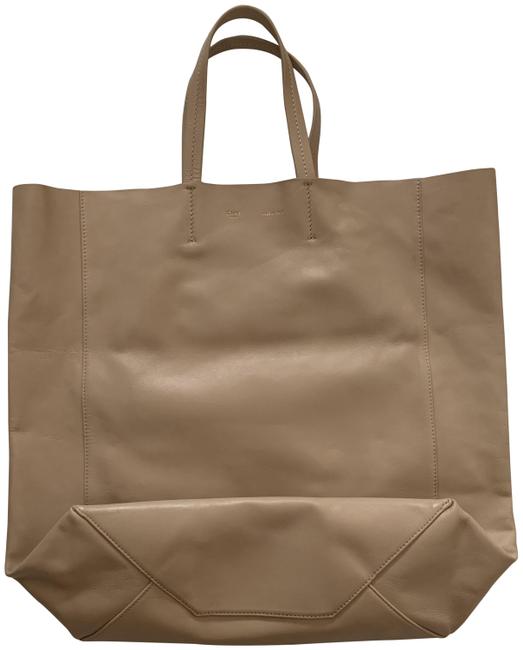 Celine Cabas Smooth Vertical Blush Leather Tote
