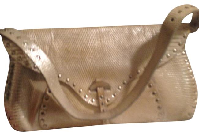 Celine Ce01020 Ivory Lava Lizard Baguette