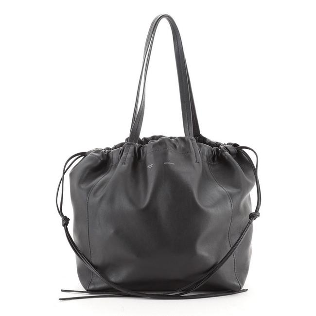 Celine Coulisse Small Black Leather Shoulder Bag