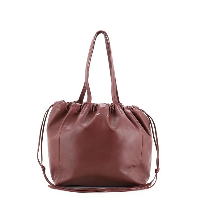 Celine Coulisse Small Red Leather Shoulder Bag