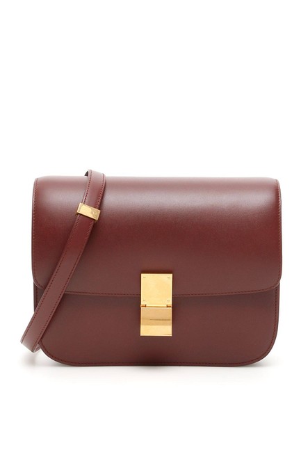 Celine Cr Medium Classic Brown Leather Shoulder Bag