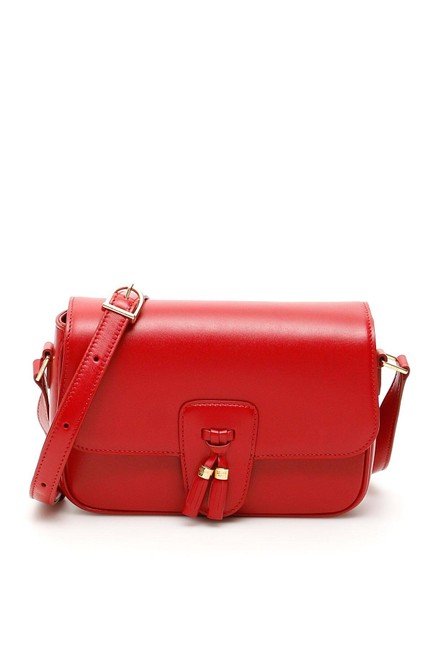 Celine Cr Medium Tassels Red Leather Shoulder Bag
