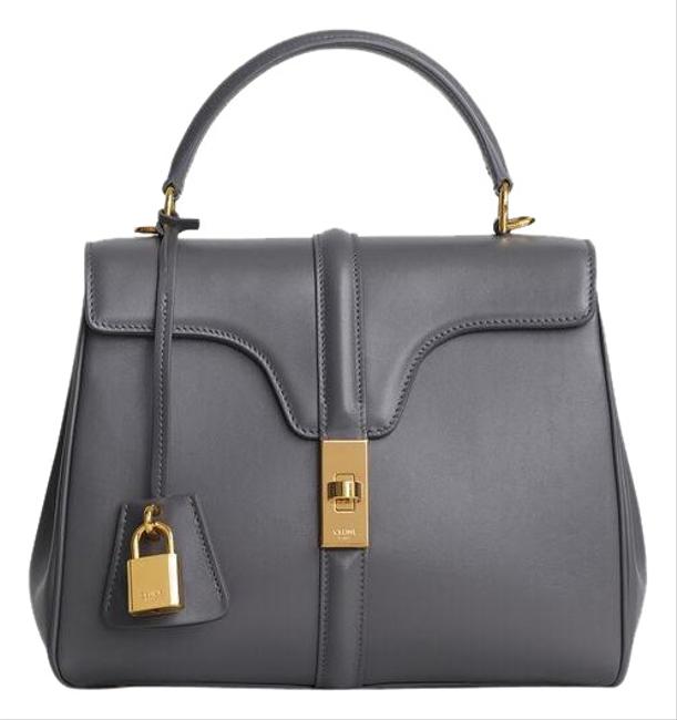 Celine Cr Small 16 Gray Leather Tote