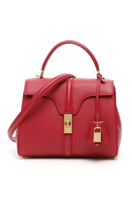 Celine Cr Small 16 Red Leather Tote