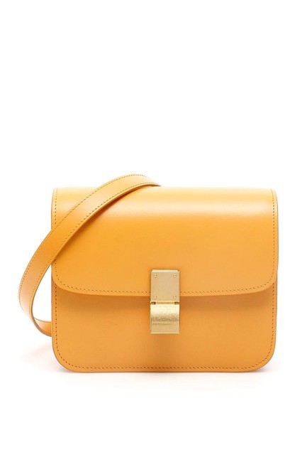 Celine Cr Teen Classic Yellow Leather Shoulder Bag