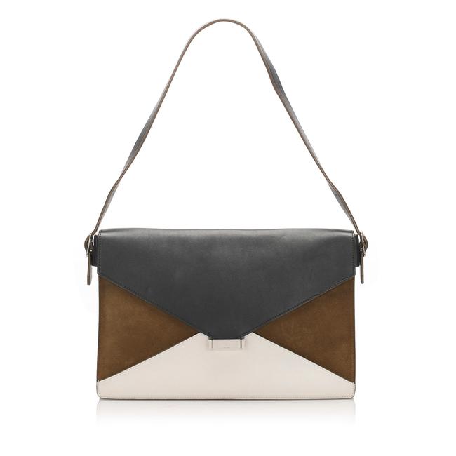 Celine Diamond Black Leather Shoulder Bag