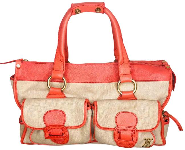 Celine Duffle Textile Tan Canvas WeekendTravel Bag