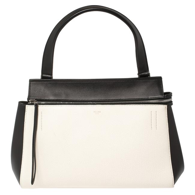 Celine Edge BlackWhite Leather Small Bag Wristlet