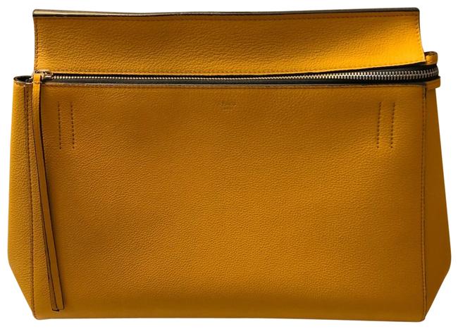 Celine Edge Handbag Yellow Leather Shoulder Bag