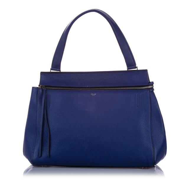 Celine Edge Medium Handbag Blue Leather Shoulder Bag