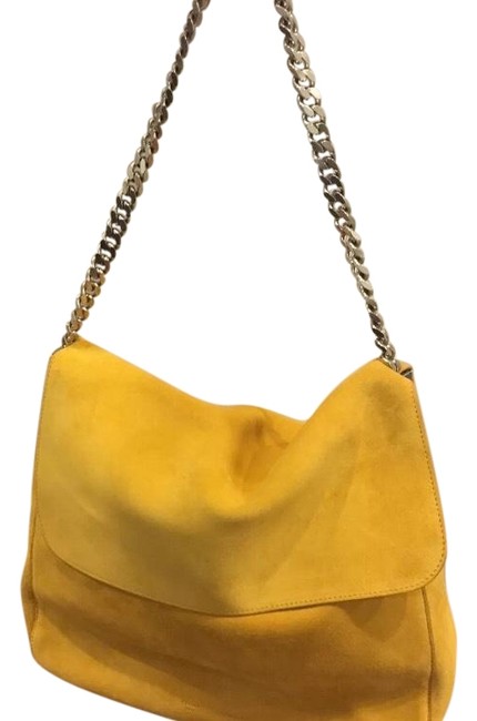 Celine Gourmette Mustard Yellow Suede Tote