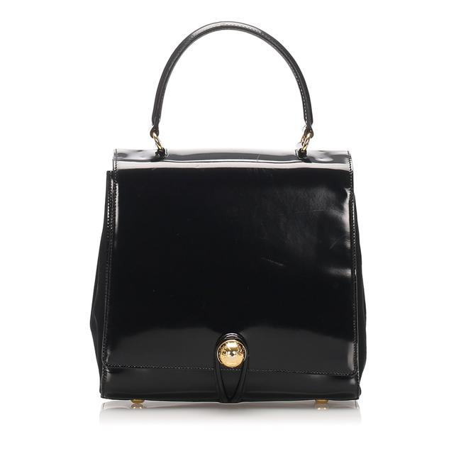 Celine Handbag Black Patent Leather Shoulder Bag