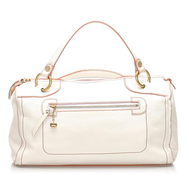 Celine Handbag White Leather Shoulder Bag