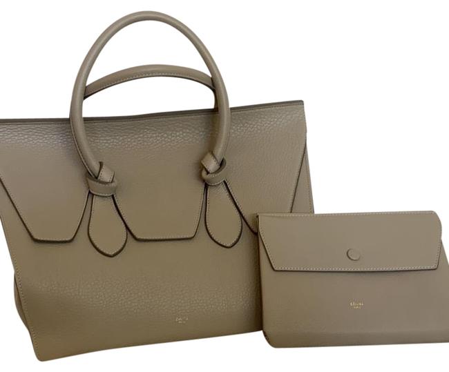 Celine Knot Tan Pebble Leather Tote
