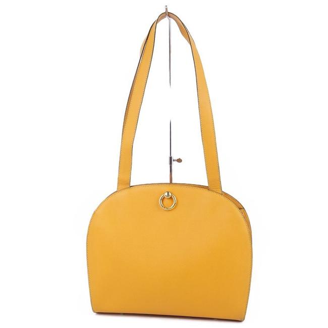 Celine Ladies Yellow Leather Shoulder Bag