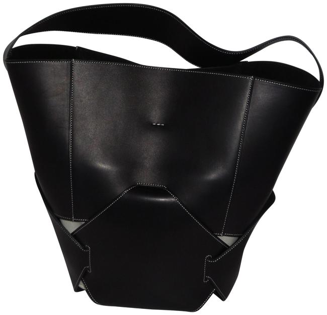 Celine Bucket Bag Large Holdall Calfskin Black Leather Tote