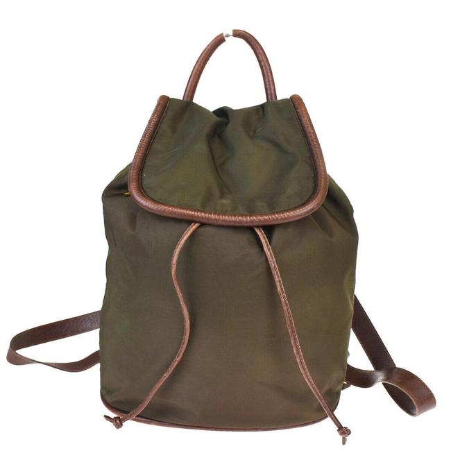 Celine Leather Khaki 02fb516 Brown Nylon Backpack