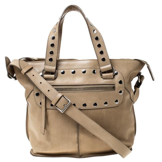 Celine Leather Studded Tote