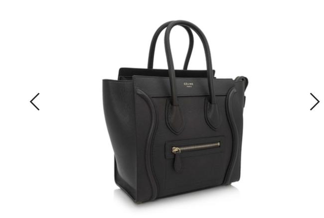 Celine Luggage Micro Liquorice Calfskin Leather WeekendTravel Bag