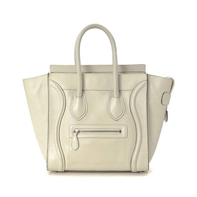 Celine Luggage Micro Mint Leather Tote