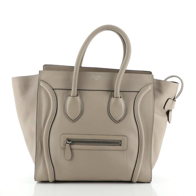 Celine Luggage Mini Neutral Grainy Leather Tote