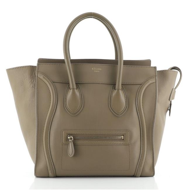 Celine Luggage Mini Neutral Smooth Leather Tote