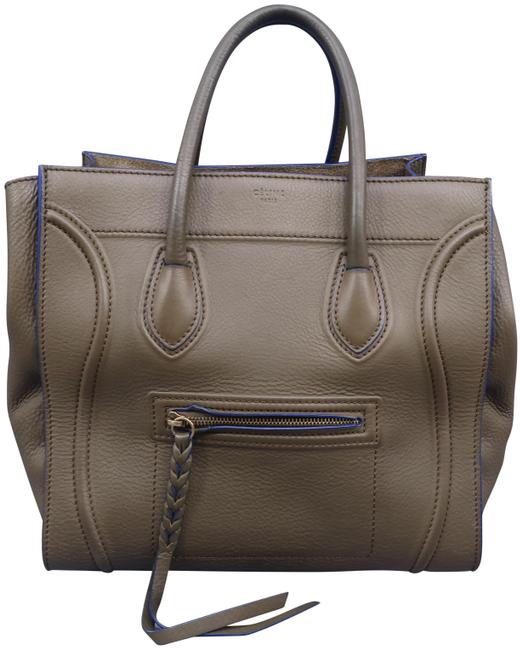 Celine Luggage Phantom Medium Brown Calfskin Leather Tote