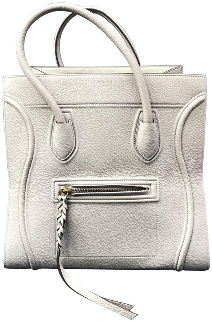 Celine Luggage Phantom Medium Lightgrey Calfskin Leather Tote