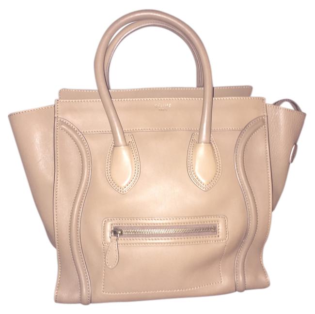 Celine Luggage Tan Beige Leather Tote