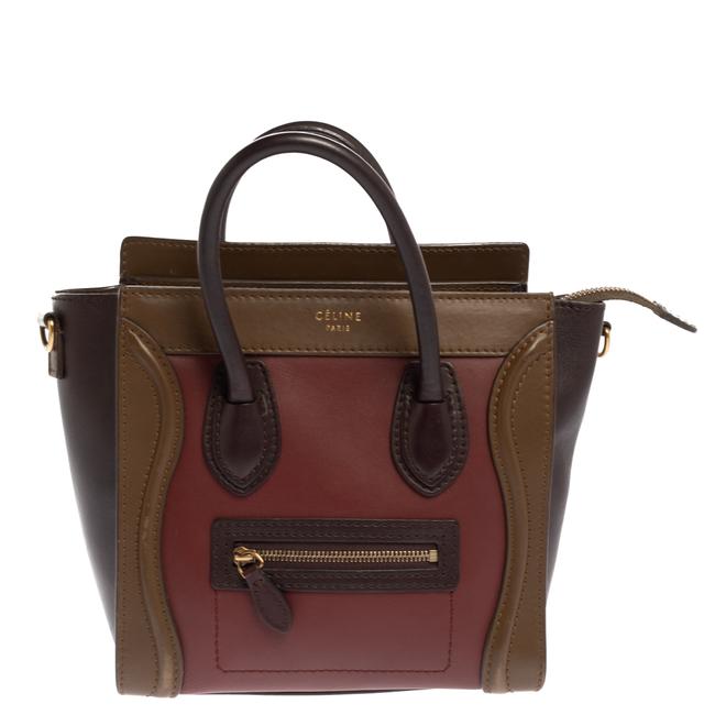 Celine Luggage Tri Color Leather Tote