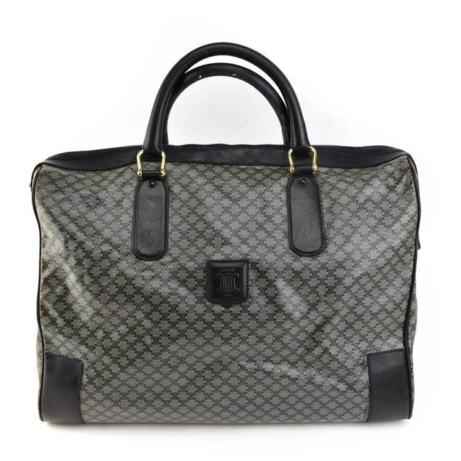 Celine Macadam Midnight Blue LeatherMacadam Logo Om WeekendTravel Bag