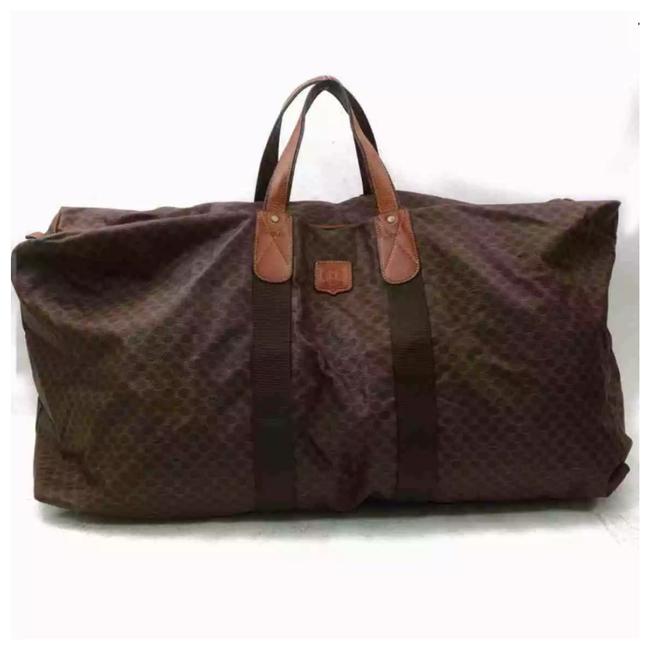 Celine Macadam XL PvcHandbag Brown WeekendTravel Bag