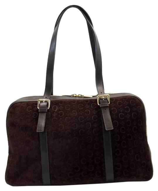 Celine Magadam Dark Brown LeatherSuede Shoulder Bag