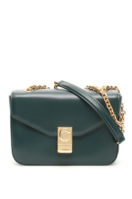 Celine Medium C Green Tote