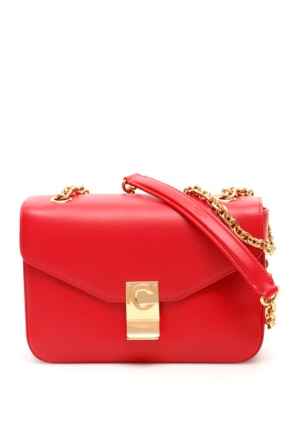 Celine Medium C Red Tote