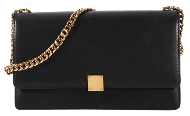 Celine Medium Case Chain Flap Black Calfskin Leather Shoulder Bag