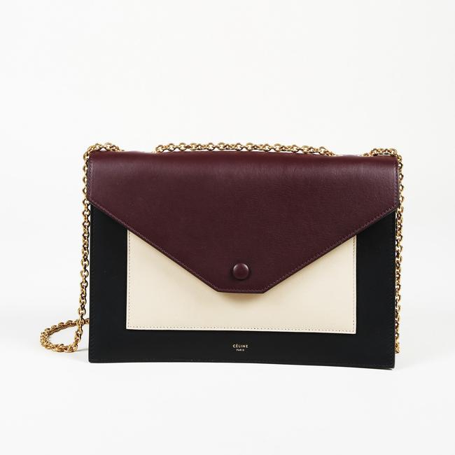 Celine Medium Leather Seashell Shoulder Bag