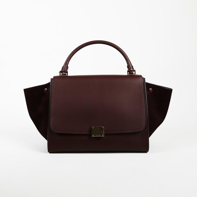 Celine Medium Natural Calfskin Satchel Trapeze Tote