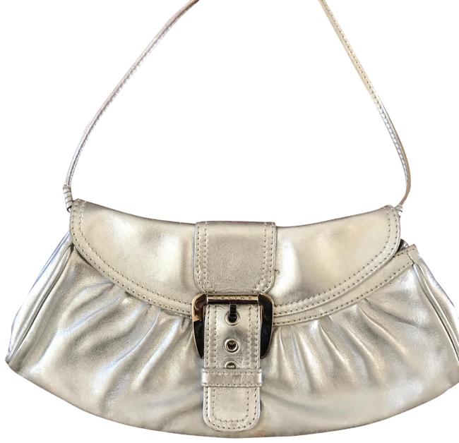 Celine Metallic Silver Baguette