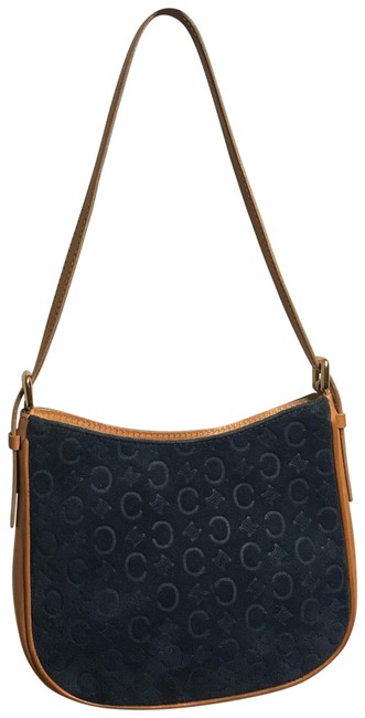 Celine Monogram Suede Leather Shoulder Bag