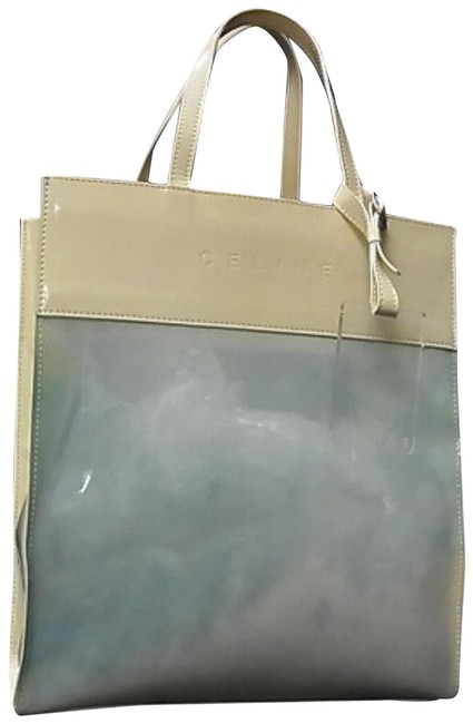 Celine Naked Clear Shopper Translucent 239717 Blue Vinyl Tote