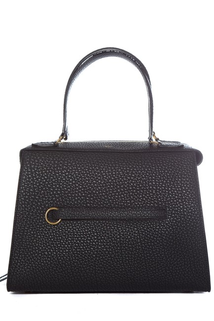 Celine Ring Drummed Handbag Black Calfskin Leather Shoulder Bag