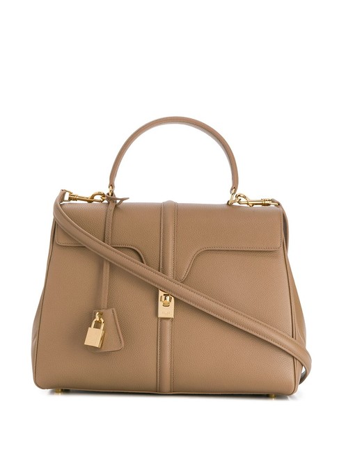 Celine Shoulder Bag 16 Beige Lambskin Leather Tote