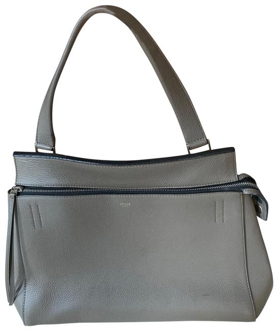 Celine Shoulder Bag Edge Medium Gray Leather Tote