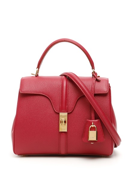 Celine Small 16 Red Tote